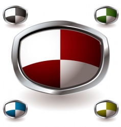 Stumpy modern shield vector image