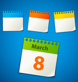 Calendar stickers vector image