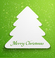 Green christmas tree applique vector image