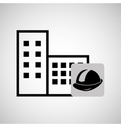 Concept constrcution building helmet icon graphic Concept constrcution building helmet icon graphic vector image
