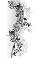 Floral composition from white and black 2 vector image