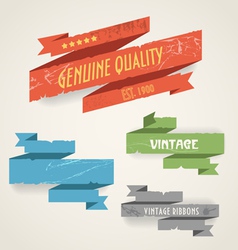Vintage ribbons vector image
