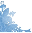 Vintage blue floral ornament background vector image