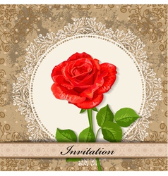 Invitation rose vector image