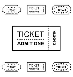 Ticket icon isolated on white background Ticket icon isolated on white background vector image