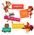 Set of labels with animals vector image