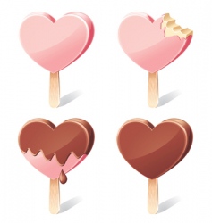 Yummy hearts vector image