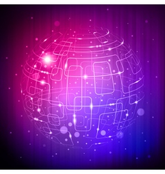 Tech sphere background vector image