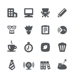 Home office icon set vector image