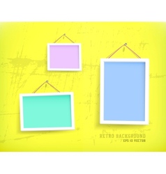 White frames on the wall vector image