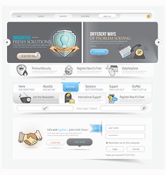 Web site navigation menu pack Web site navigation menu pack vector image