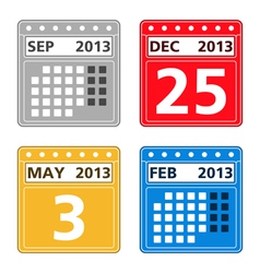 Simple calendar icons vector image