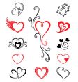 Hearts tattoo vector image