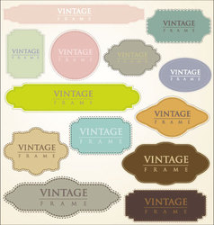 Vintage labels set vector image