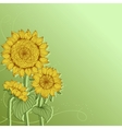 Yellow sunflowers flower element for design vector image