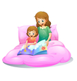 Mom and kid vector image
