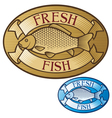 Fresh fish label Fresh fish label vector image