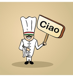 Hello from italy people vector image