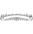 Antique frame engraving vector image
