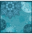 Blue Indian ethnic ornament vector image
