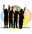 Little kids vector image