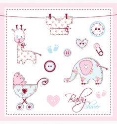 Baby shower design vector image