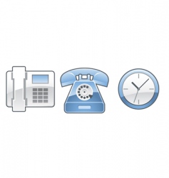 Office icons collection vector image