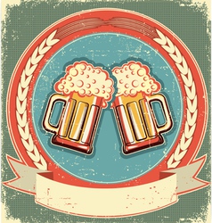 Vintage beer label vector image