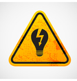 Triangle Light Bulb Sign vector image