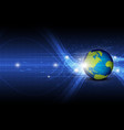 Global technology background vector image