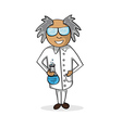 Profession scientist man cartoon figure vector image