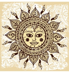 Ethnic ornamental sun vector image
