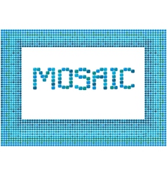 Mosaic frame landscape 2 380 vector image