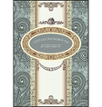 Vintage template with floral background vector image