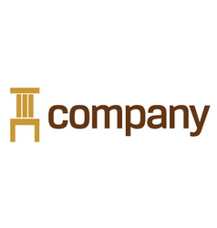 Chair logo furniture vector image