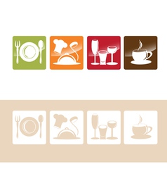 Food And Drink Icons vector image