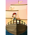 A pirate girl vector image
