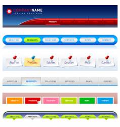 Web menu vector image