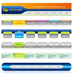 Web menu vector image