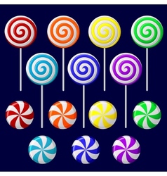 Delicious lollipop collection vector image