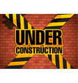 Under construction site template vector image