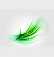 Abstract green light shape vector image