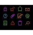 Icons set vector image