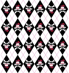 Seamless pattern with skulls Seamless pattern with skulls vector image