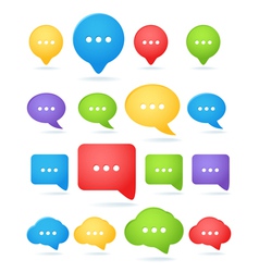 Color abstract speech cloud templates vector image