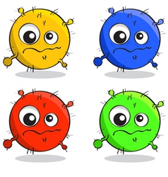 Set of cartoon germs vector image