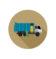 Garbage truck vector image