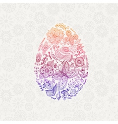 Easter egg made of flowers floral Easter egg vector image