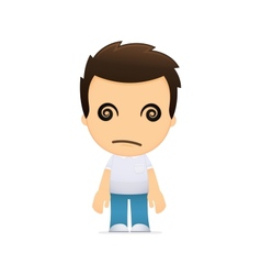 Funny cartoon casual man vector image