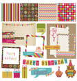 Retro Birthday Celebration Design Elements vector image